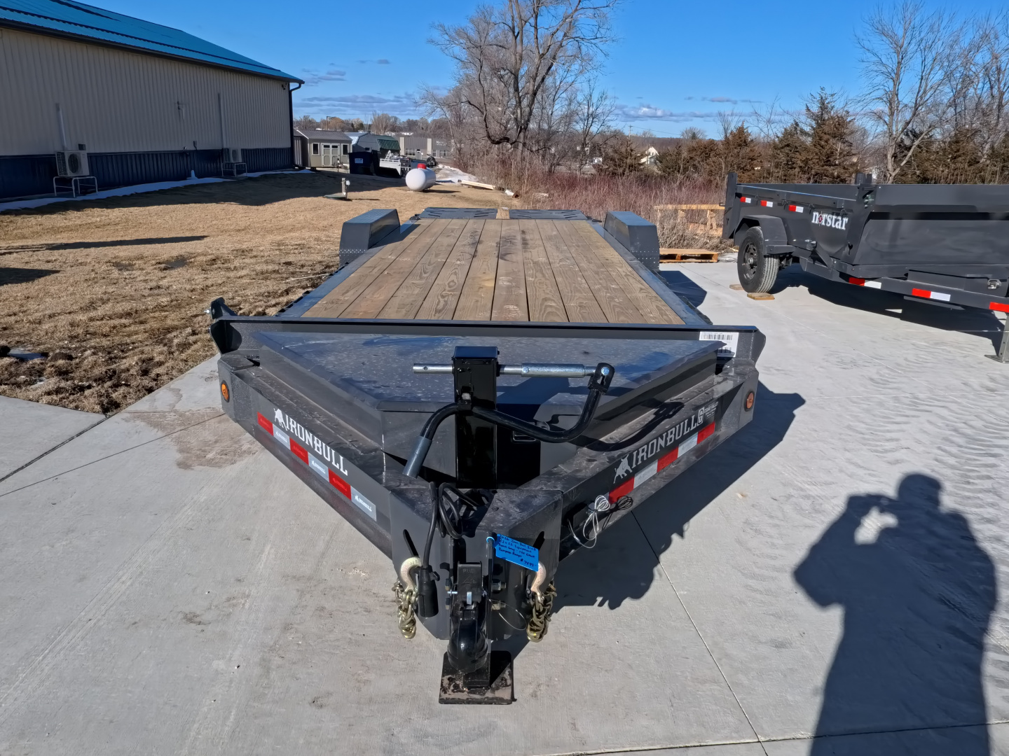 New 2026 Iron Bull 83 x 22 EWB Equipment Trailer with 14,000 lb. GVWR & Rampage Ramps in Ranch Gray