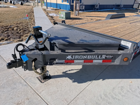 New 2026 Iron Bull 83 x 22 EWB Equipment Trailer with 14,000 lb. GVWR & Rampage Ramps in Ranch Gray