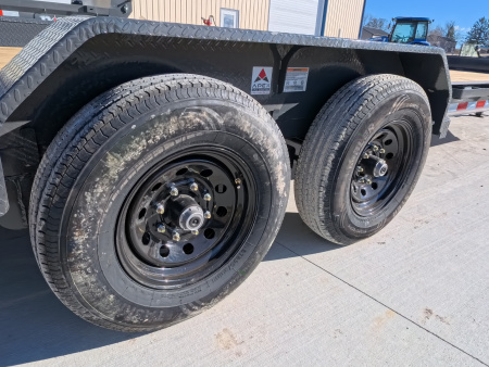 New 2026 Iron Bull 83 x 22 EWB Equipment Trailer with 14,000 lb. GVWR & Rampage Ramps in Ranch Gray