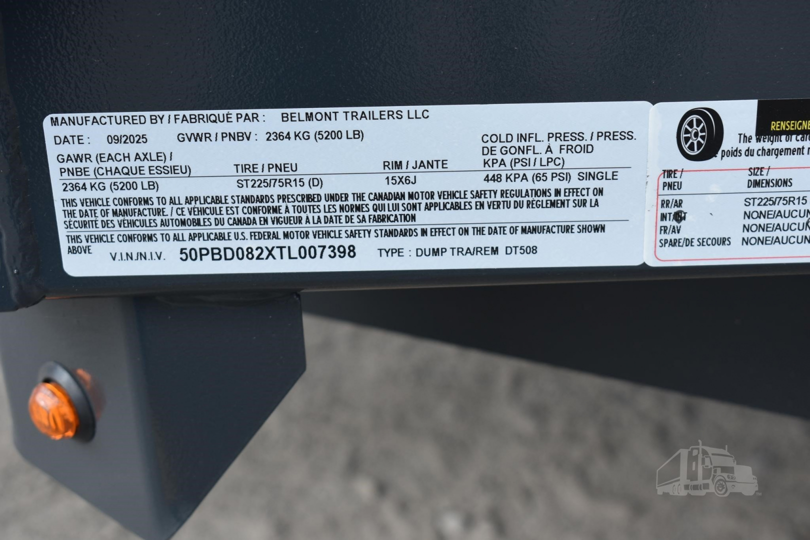 New 2026 BELMONT DLX8214-16K Dump Trailer