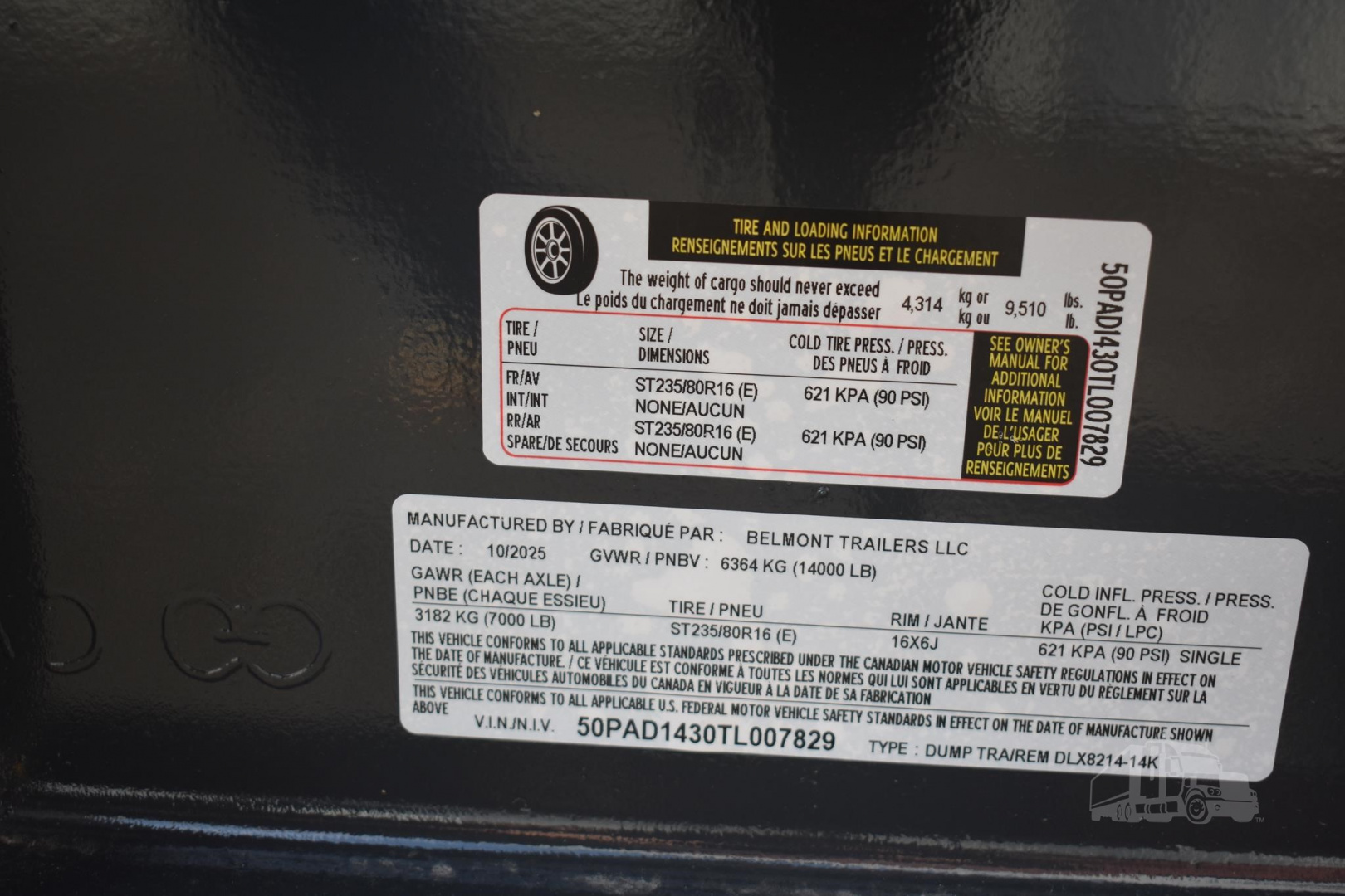 New 2026 BELMONT 14 ft Dump Trailer