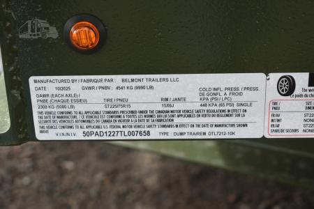 New 2026 BELMONT 12 ft Dump Trailer