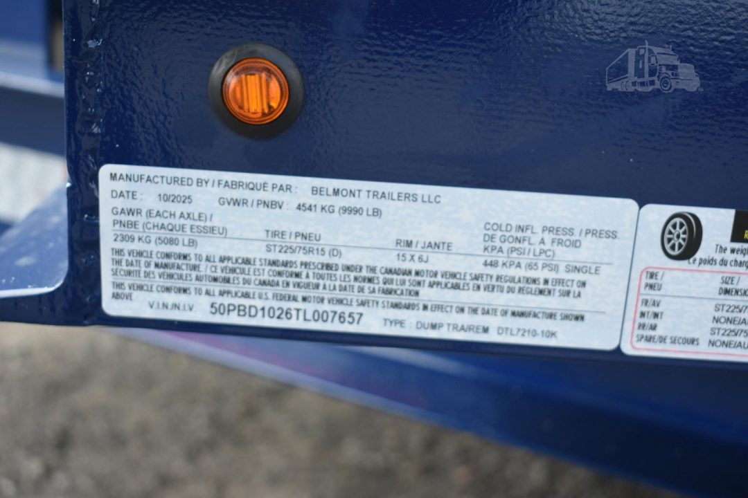 New 2026 BELMONT 10 ft Dump Trailer