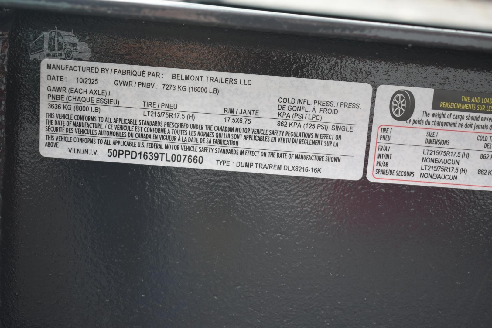 New 2026 BELMONT 16 ft Dump Trailer