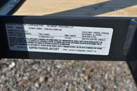 New 2025 BELMONT 16 ft Flatbed Trailer