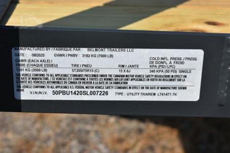 New 2025 BELMONT 14 ft Landscape Trailer