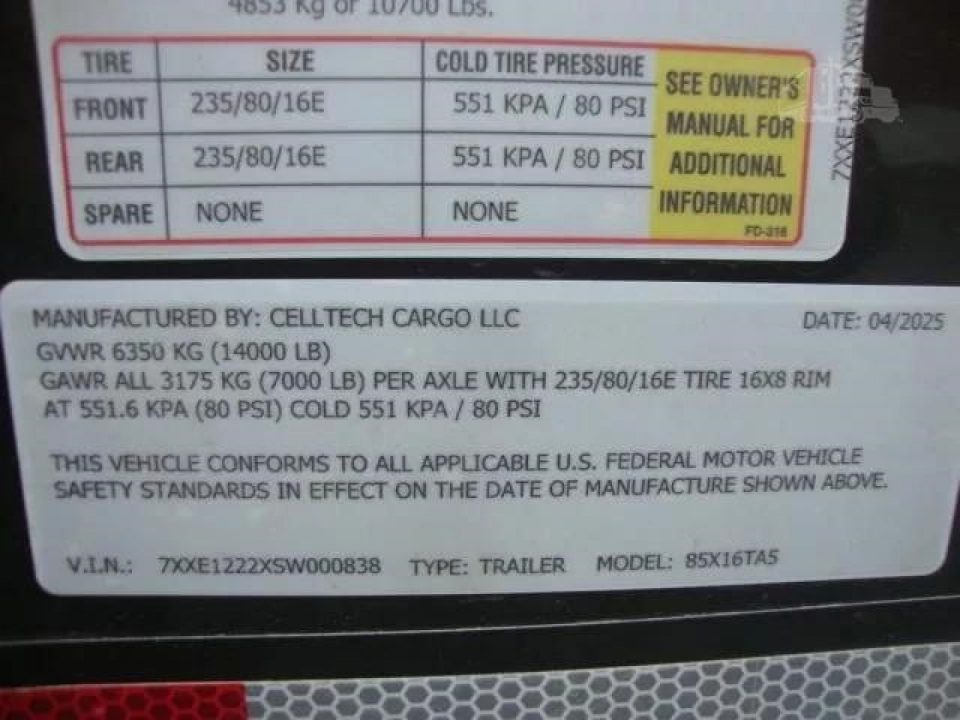 New 2025 CELLTECH TRAILERS 22 ft x 102 in Cargo / Enclosed Trailer