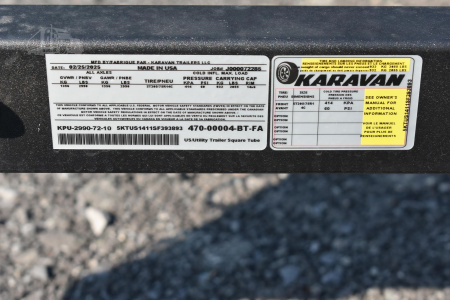 New 2025 KARAVAN 10 ft x 72 in Landscape Trailer