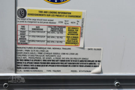 New 2025 NEXHAUL 14 ft Cargo / Enclosed Trailer