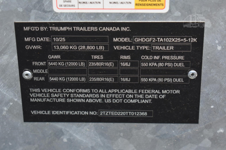 New 2026 TRIUMPH 22 ft Flatbed Trailer