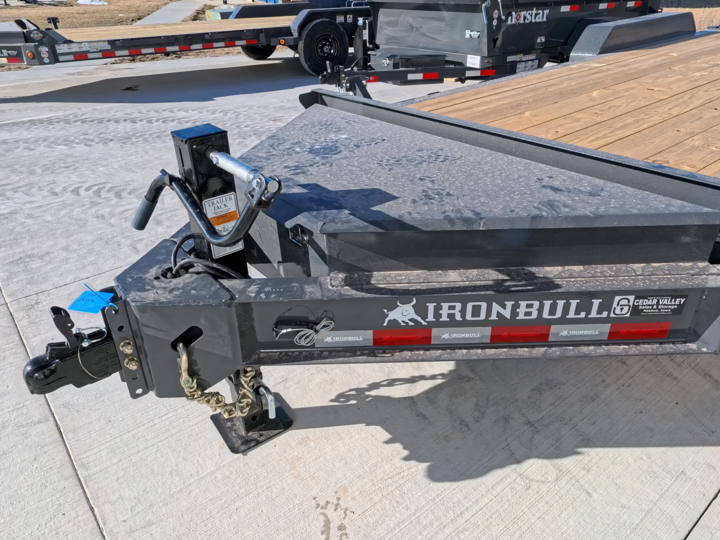 New 2026 Iron Bull 83x20 EWB Equipment Trailer, 14,000lb GVWR with Rampage Ramps in Gray