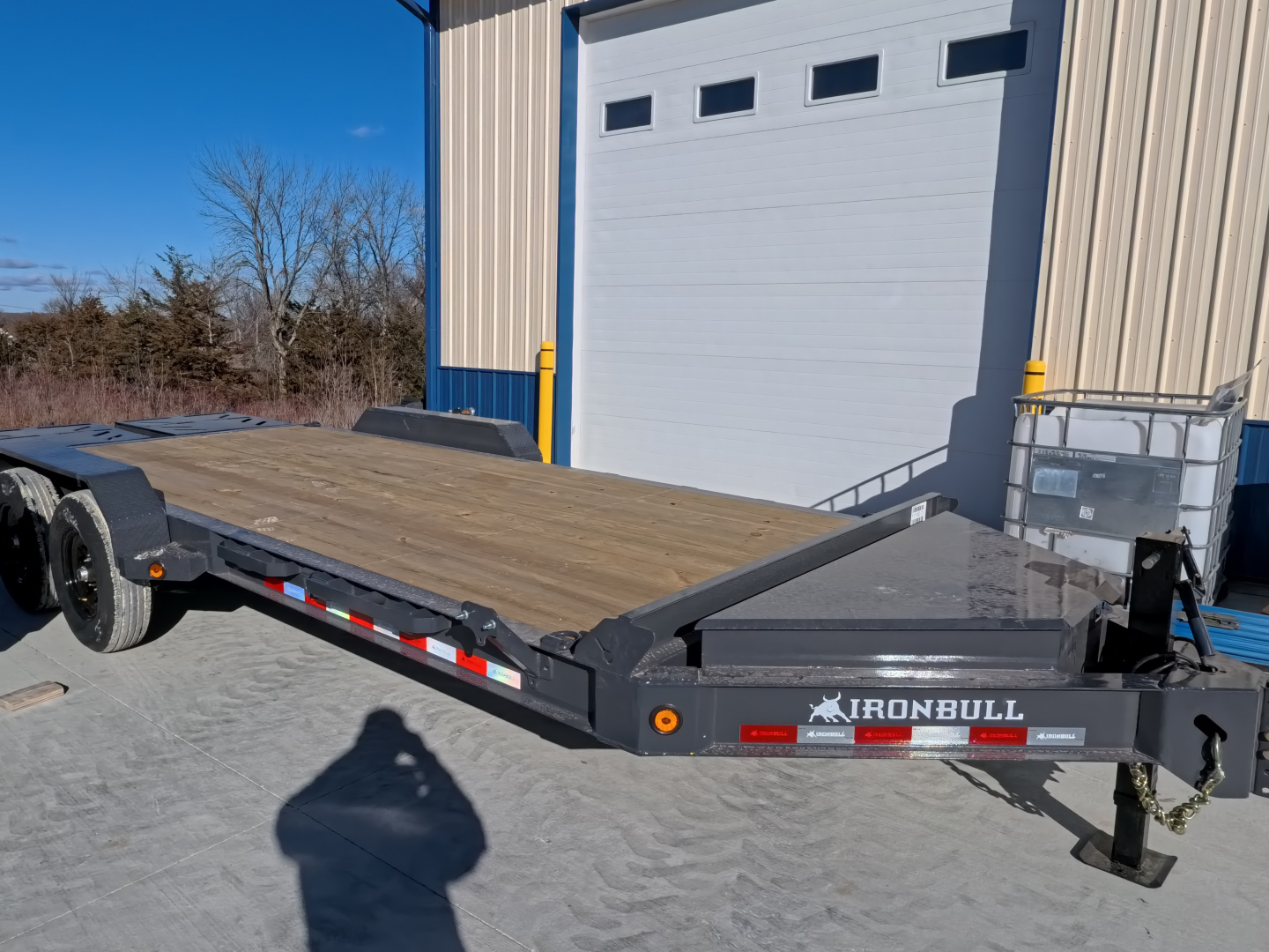 New 2026 Iron Bull 83x20 EWB Equipment Trailer, 14,000lb GVWR with Rampage Ramps in Gray