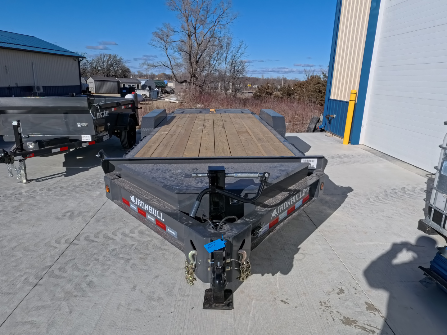 New 2026 Iron Bull 83x20 EWB Equipment Trailer, 14,000lb GVWR with Rampage Ramps in Gray