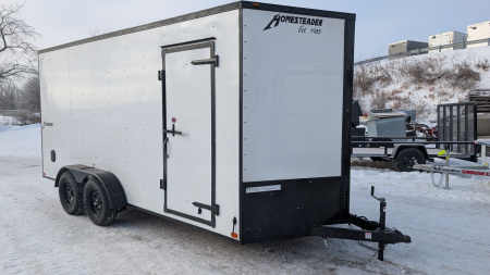 New 2026 Homesteader 7x16 Intrepid V-Nose Cargo Trailer w/ Ramp Door (84  Inside!!!)