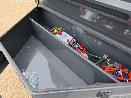 New 2026 Iron Bull 83 x 14 DWB Dump Trailer, 14,999lb. GVWR, Aluminum Ramps, Grey