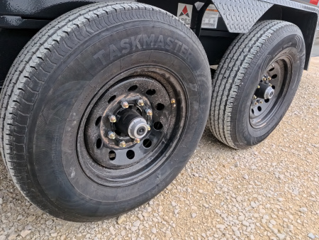 New 2026 Iron Bull 83 x 14 DWB Dump Trailer, 14,999lb. GVWR, Aluminum Ramps, Grey