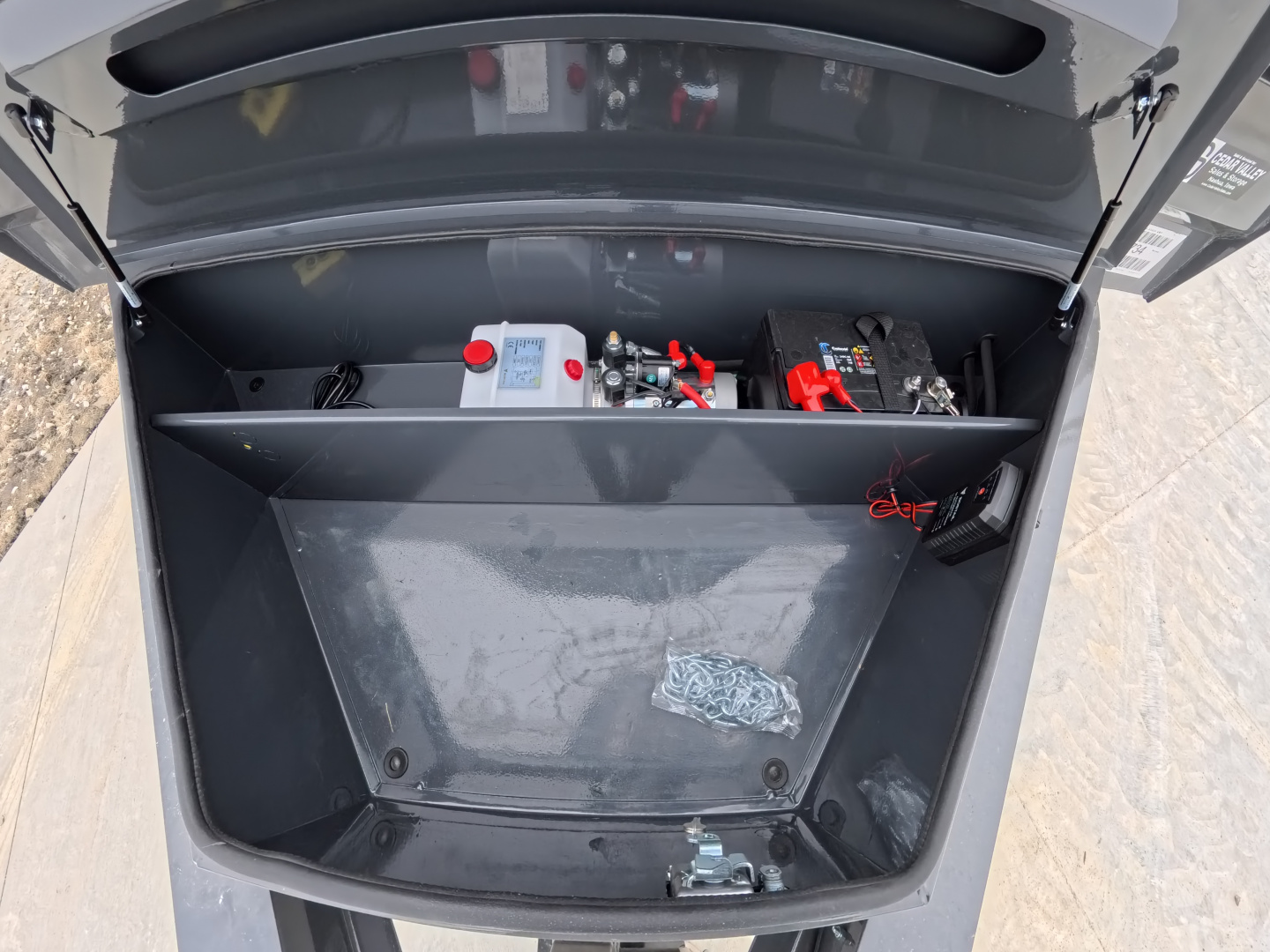 New 2026 Iron Bull 83 x 16 DWB Dump Trailer, 14,999 lb. GVWR, Gray with Aluminum Ramps