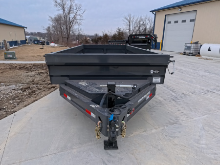 New 2026 Iron Bull 83 x 16 DWB Dump Trailer, 14,999 lb. GVWR, Gray with Aluminum Ramps