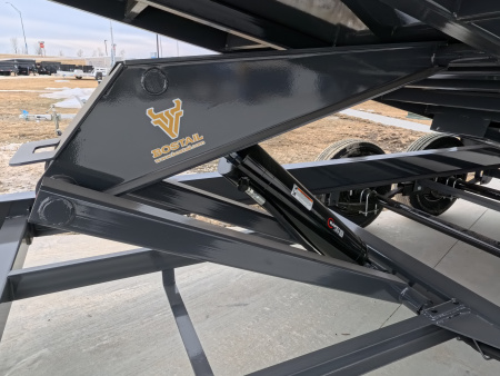 New 2026 Iron Bull 83 x 16 DWB Dump Trailer, 14,999 lb. GVWR, Gray with Aluminum Ramps