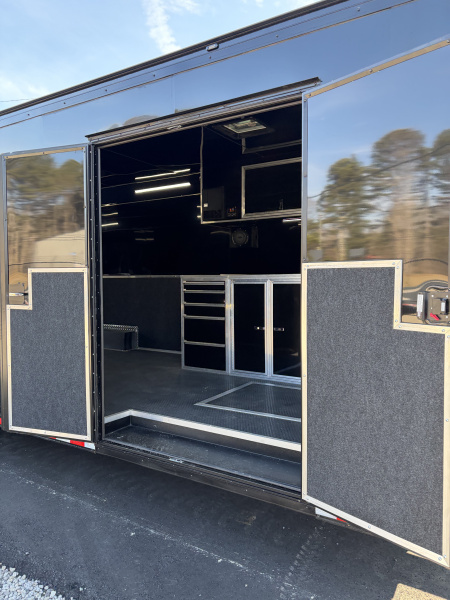 New 2026 Haulmark EDGE 34 Race Trailer With Turbo II Package, Polycor, Insulated, Black Trim Package