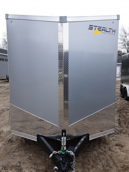 New 2026 Stealth Trailers 7X14 SILVER 7'TALL 7K Cargo / Enclosed Trailer