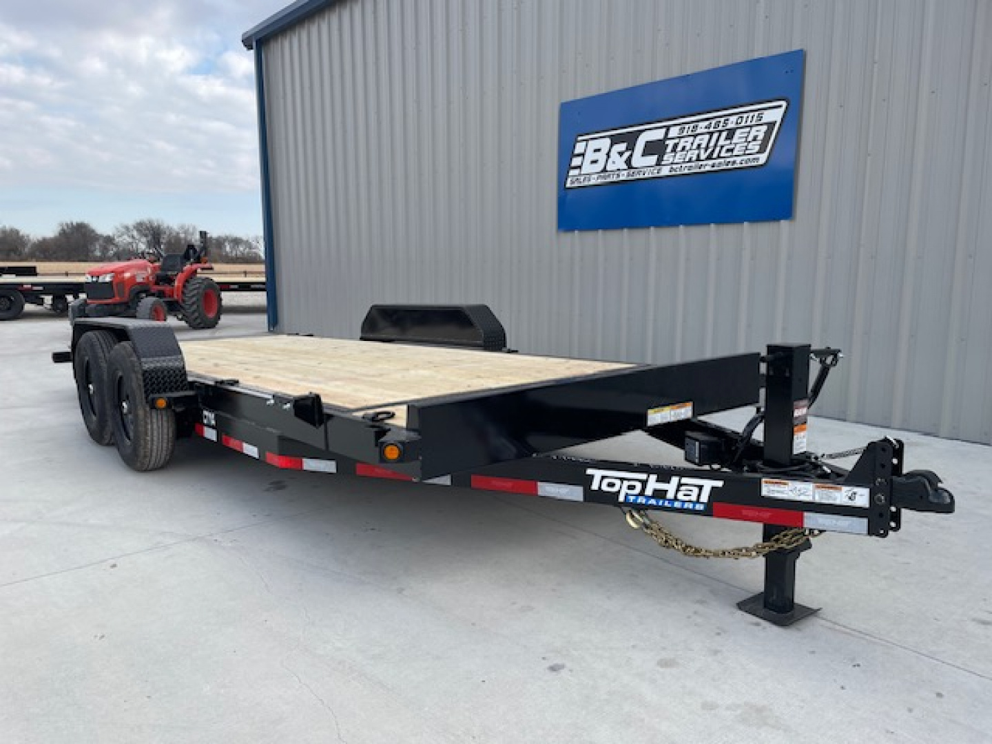 New 2026 TOP HAT 83X20 BUMPER PULL TILT DECK CAR / EQUIPMENT HAULER, (2)7000lb AXLES, 14,000 GVWR