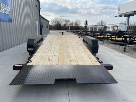 New 2026 TOP HAT 83X20 BUMPER PULL TILT DECK CAR / EQUIPMENT HAULER, (2)7000lb AXLES, 14,000 GVWR