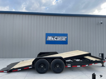New 2026 TOP HAT 83X20 BUMPER PULL TILT DECK CAR / EQUIPMENT HAULER, (2)7000lb AXLES, 14,000 GVWR