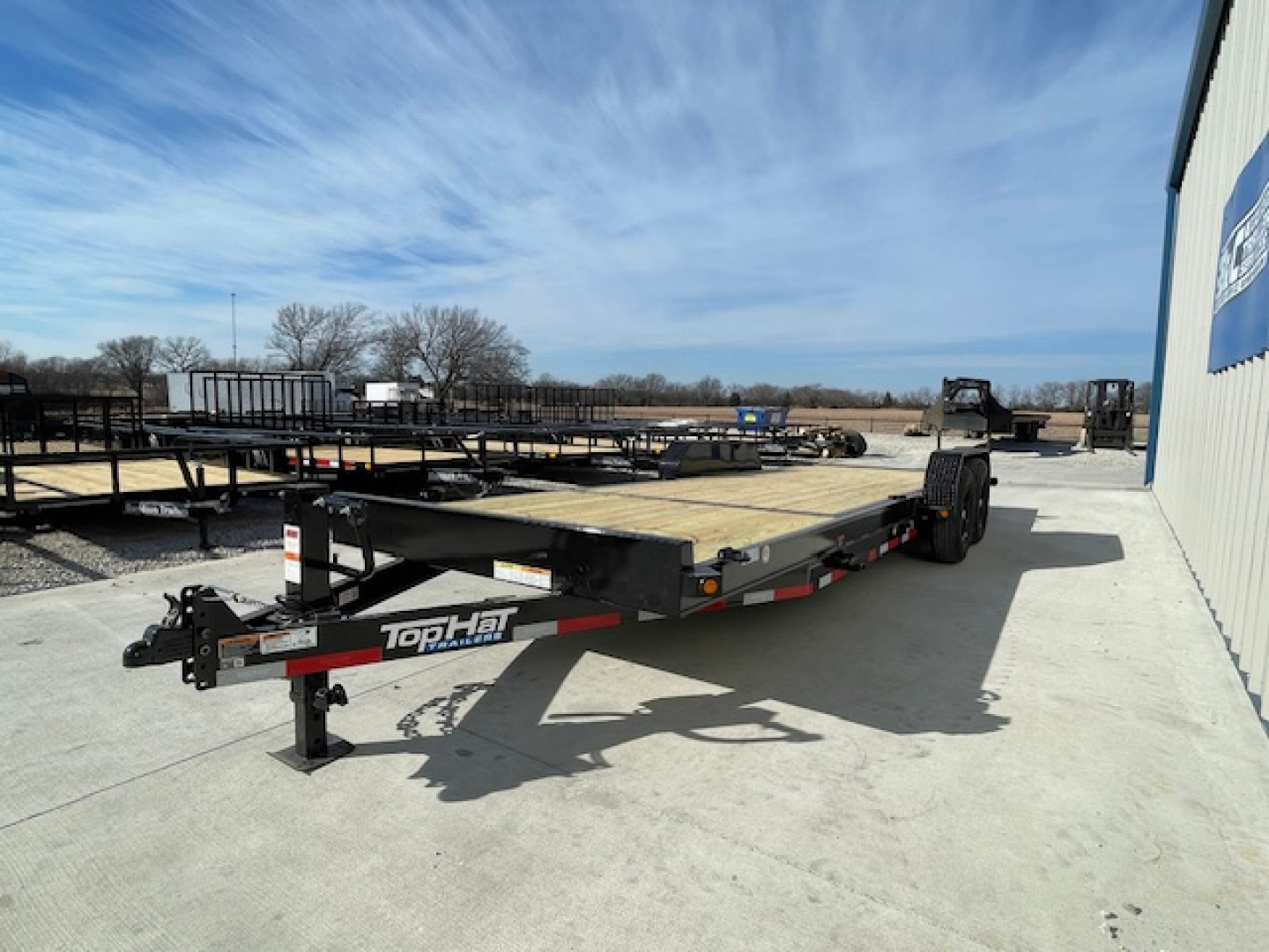 New 2026 TOP HAT 83X24 (4' Stationary Deck w/20' Tilting Deck) BUMPER PULL TILT DECK CAR / EQUIPMENT HAULER, (2)7000lb AXLES, GVWR 14,000lb