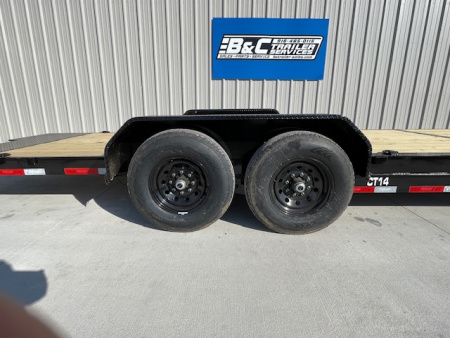 New 2026 TOP HAT 83X24 (4' Stationary Deck w/20' Tilting Deck) BUMPER PULL TILT DECK CAR / EQUIPMENT HAULER, (2)7000lb AXLES, GVWR 14,000lb