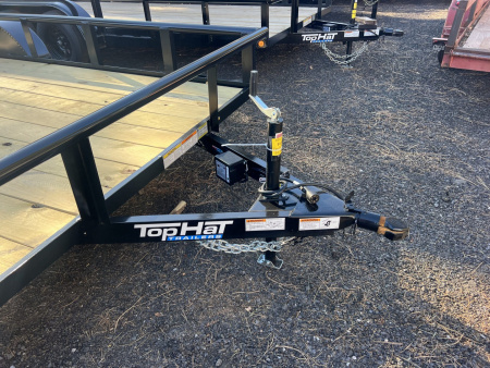 New 2026 Top Hat Trailers 83X16 Pipe Rail Ramp Gate Utility Trailer