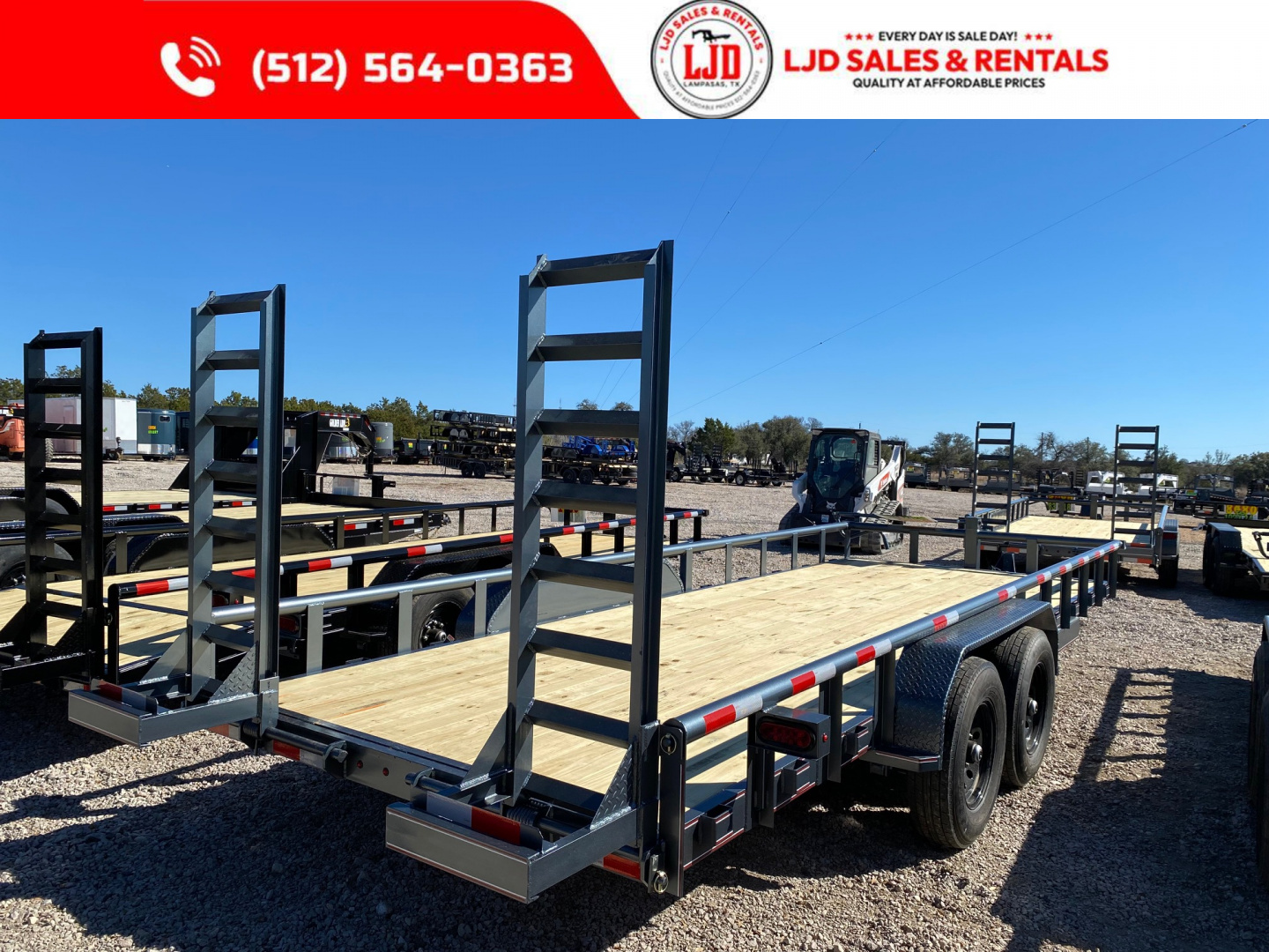 New 2026 Golden Arm - 83" x 20' - Pipe Top - Equipment Trailer-