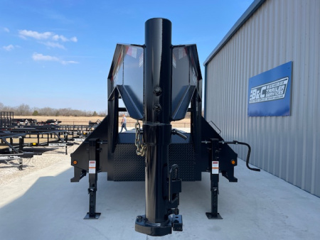 New 2026 TOP HAT 102X32 (27+5) GOOSENECK EQUIPMENT TRAILER TANDEM DUAL 12K AXLES