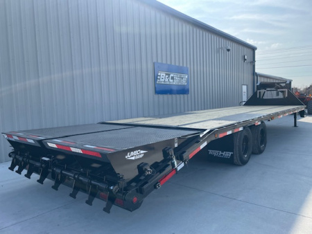 New 2026 TOP HAT 102X32 (27+5) GOOSENECK EQUIPMENT TRAILER TANDEM DUAL 12K AXLES