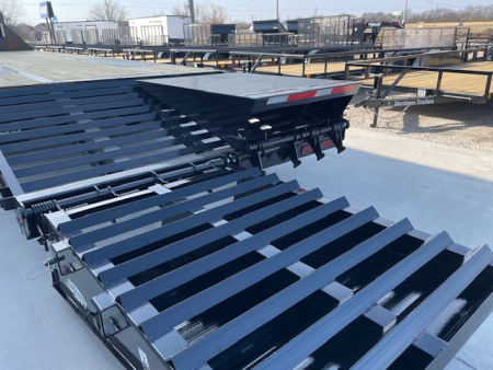 New 2026 TOP HAT 102X32 (27+5) GOOSENECK EQUIPMENT TRAILER TANDEM DUAL 12K AXLES