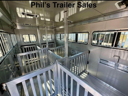 New Frontier Trailers 6 PEN LOW PRO LIVESTOCK TRAILER Stock / Stock Combo Trailer ROOF TOP AC!! LAST 1 AT THIS PRICE! GET IT BEFORE IT'S GONE!