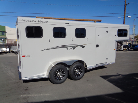 New 2026 Trails West ADVENTURE MX GN 3-Horse Gooseneck Horse Trailer w/ Titanium Package