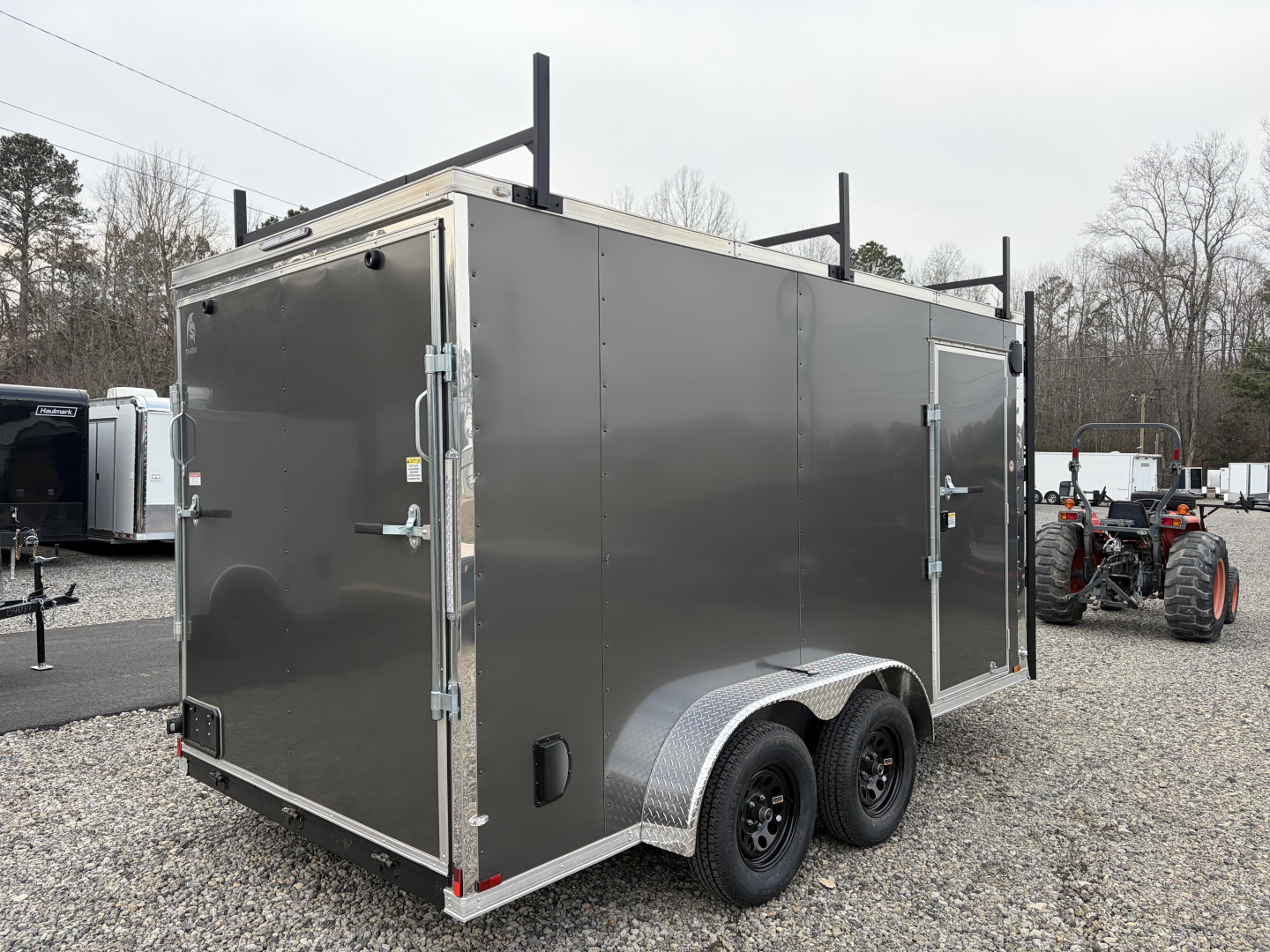 New 2026 Spartan 7X14 Custom Enclosed Trailer With Preferred Package, Window, Ladder. Ladder Racks, Polycor