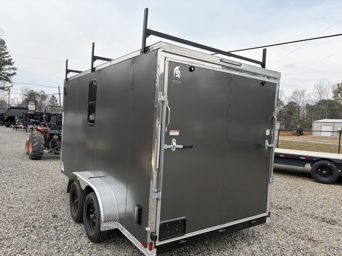 New 2026 Spartan 7X14 Custom Enclosed Trailer With Preferred Package, Window, Ladder. Ladder Racks, Polycor