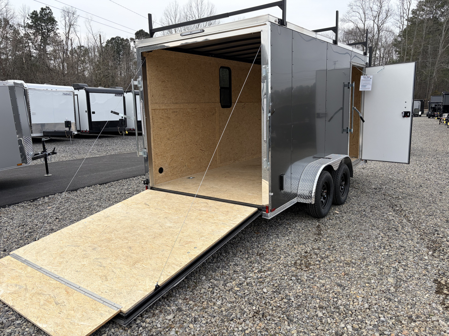 New 2026 Spartan 7X14 Custom Enclosed Trailer With Preferred Package, Window, Ladder. Ladder Racks, Polycor