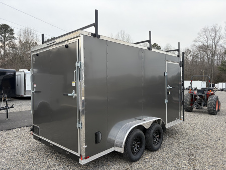 New 2026 Spartan 7X14 Custom Enclosed Trailer With Preferred Package, Window, Ladder. Ladder Racks, Polycor