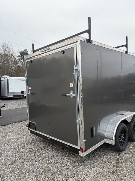 New 2026 Spartan 7X14 Custom Enclosed Trailer With Preferred Package, Window, Ladder. Ladder Racks, Polycor