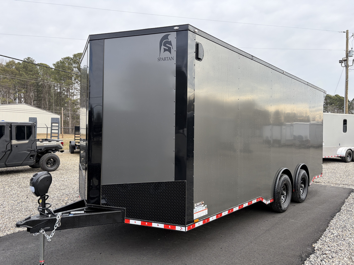 New 2026 Spartan 8.5x20 Enclosed Trailer, 7' 6" Interior Height, Race Spoiler, Polycor, Torsion 12K GVWR, "PRO- SERIES