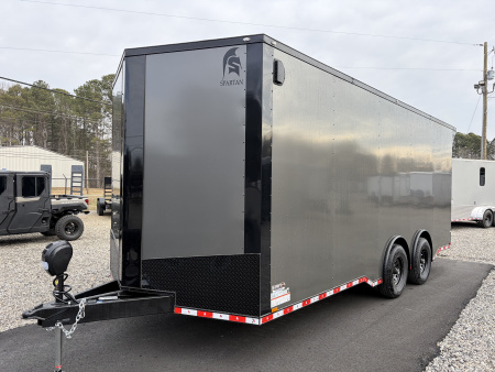 New 2026 Spartan 8.5x20 Enclosed Trailer, 7' 6" Interior Height, Race Spoiler, Polycor, Torsion 12K GVWR, "PRO- SERIES