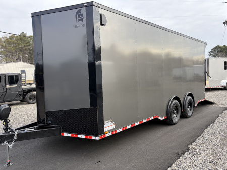 New 2026 Spartan 8.5x20 Enclosed Trailer, 7' 6" Interior Height, Race Spoiler, Polycor, Torsion 12K GVWR, "PRO- SERIES