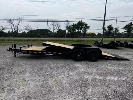New 2026 Sure-Trac 7 x 22(18+4) 14K Tilt Bed Equipment Trailer with Tool Box Equipment Trailer