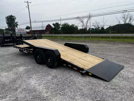 New 2026 Sure-Trac 7 x 22(18+4) 14K Tilt Bed Equipment Trailer with Tool Box Equipment Trailer