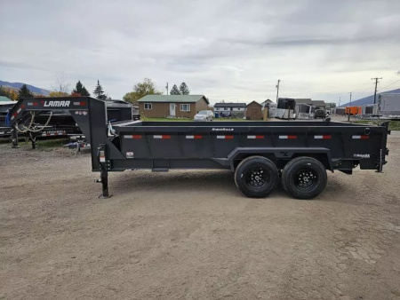 New 2026 Lamar 7x16 14k Gooseneck Dump Trailer