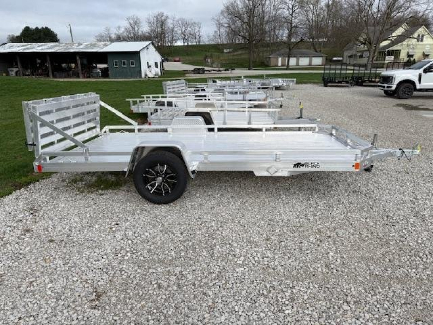 New 2026 Black Rhino 81X14 LOW PRO w/ BIFOLD GATE Utility Trailer