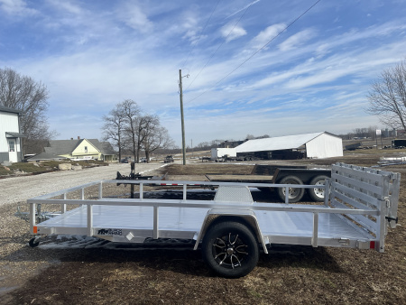 New 2026 Black Rhino 81x14 ALUMINUM LANDSCAPE SINGLE AXLE w/BIFOLD GATE Utility Trailer